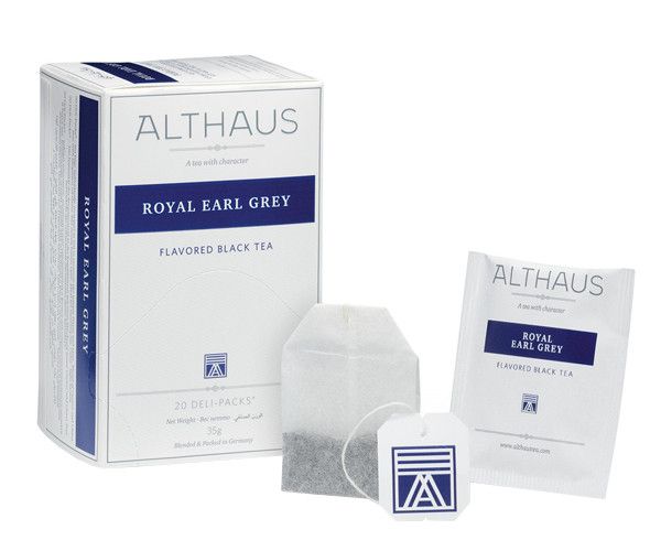 Чорний чай Althaus Royal Earl Grey у пакетиках 20 шт cht002 фото