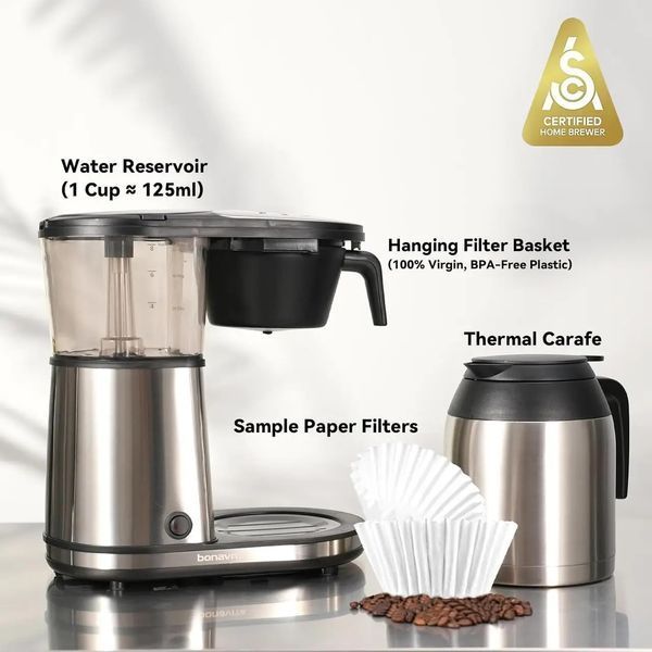 Фільтр кавоварка Bonavita Connoisseur 8 Cup Stainless Steel Carafe BV1900TS-CE фото