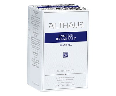 Чорний чай Althaus Deli Packs English Breakfast у пакетиках 20 шт cht001 фото